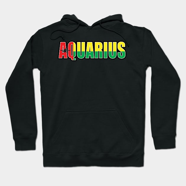 Aquarius Bissau Guinean Horoscope Heritage DNA Flag Hoodie by Just Rep It!!